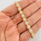 Pulso Tennis Halo 12.95g / 18cm / 6.25mm Oro Amarillo 18K