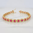 Pulso Tennis Halo 13.65g / 19cm / 6.24mm Oro Amarillo 18K
