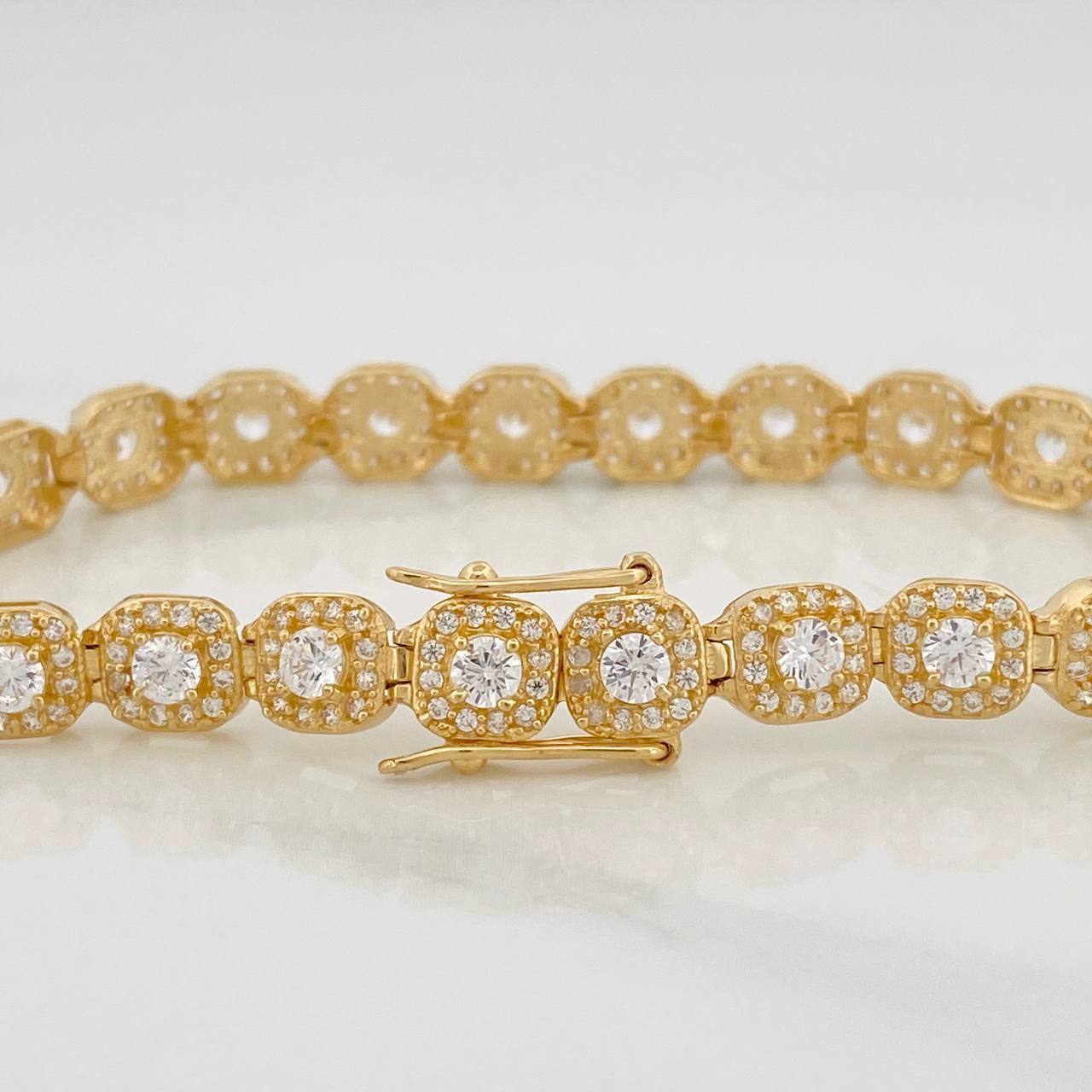 Pulso Tennis Halo 12.95g / 18cm / 6.25mm Oro Amarillo 18K