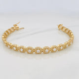 Pulso Tennis Halo 12.95g / 18cm / 6.25mm Oro Amarillo 18K
