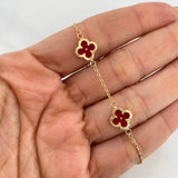 Pulso Aro Seguido Trebol 3.6g / 19cm / 1.45mm Oro Amarillo 18K