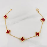Pulso Aro Seguido Trebol 3.6g / 19cm / 1.45mm Oro Amarillo 18K