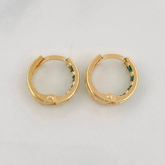 Candongas Carril 1.6g / 1cm Oro Amarillo 18K