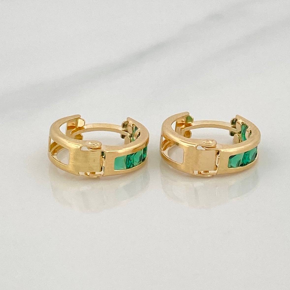 Candongas Carril 1.6g / 1cm Oro Amarillo 18K