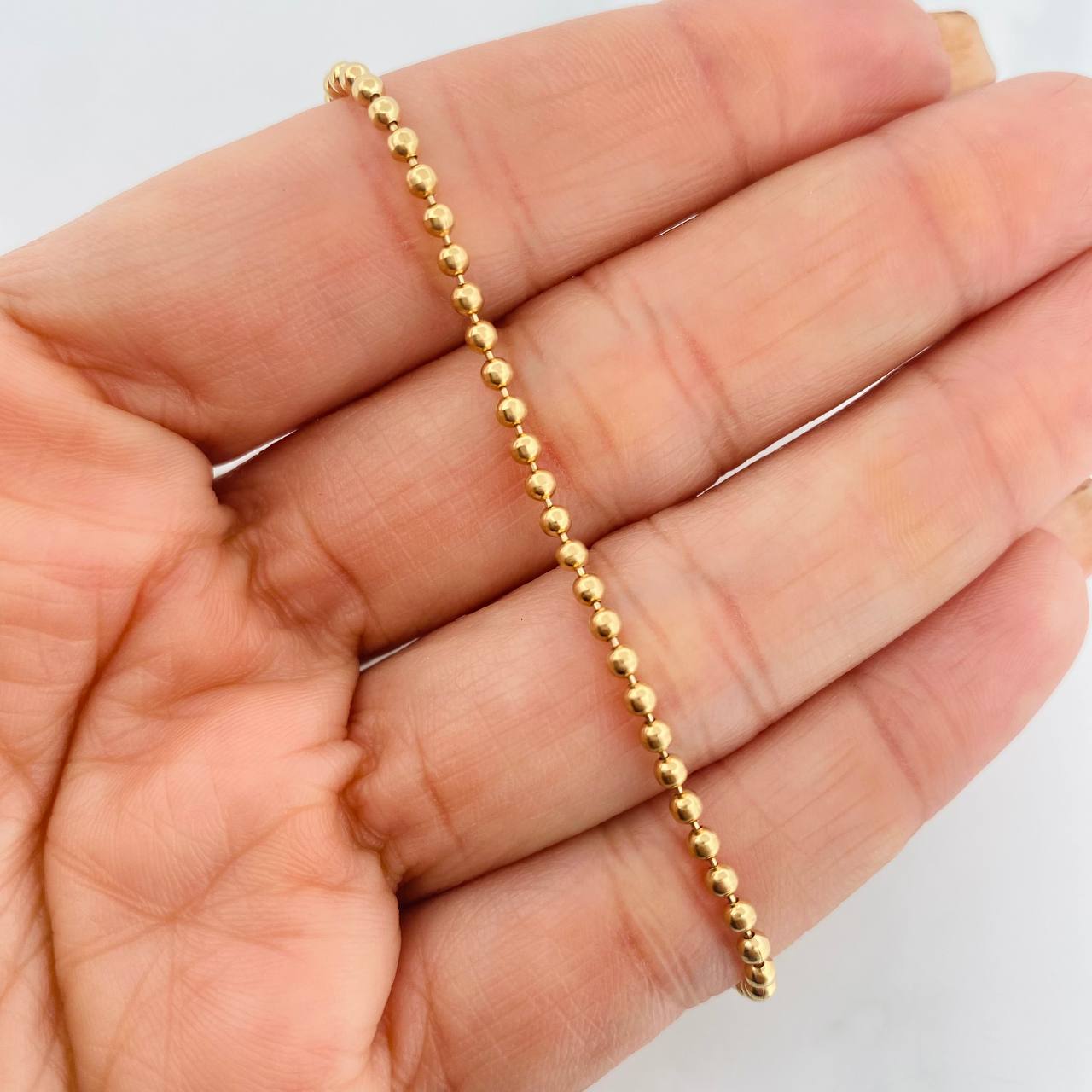 Pulso Militar 4.5g / 20cm / 2.14mm Oro Amarillo 18K