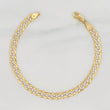 Pulso Cubana 8.2g / 21cm / 5.7mm Dos Oros Amarillo Blanco 18K