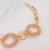 Pulso Aros 7g / 18cm / 3.17mm Tres Oros Amarillo Blanco Rosa 18K