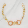 Pulso Aros 7g / 18cm / 3.17mm Tres Oros Amarillo Blanco Rosa 18K