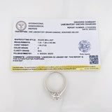 Anillo Solitario Diamantes 1.59qts 3.25g / T7 Oro Blanco 10K
