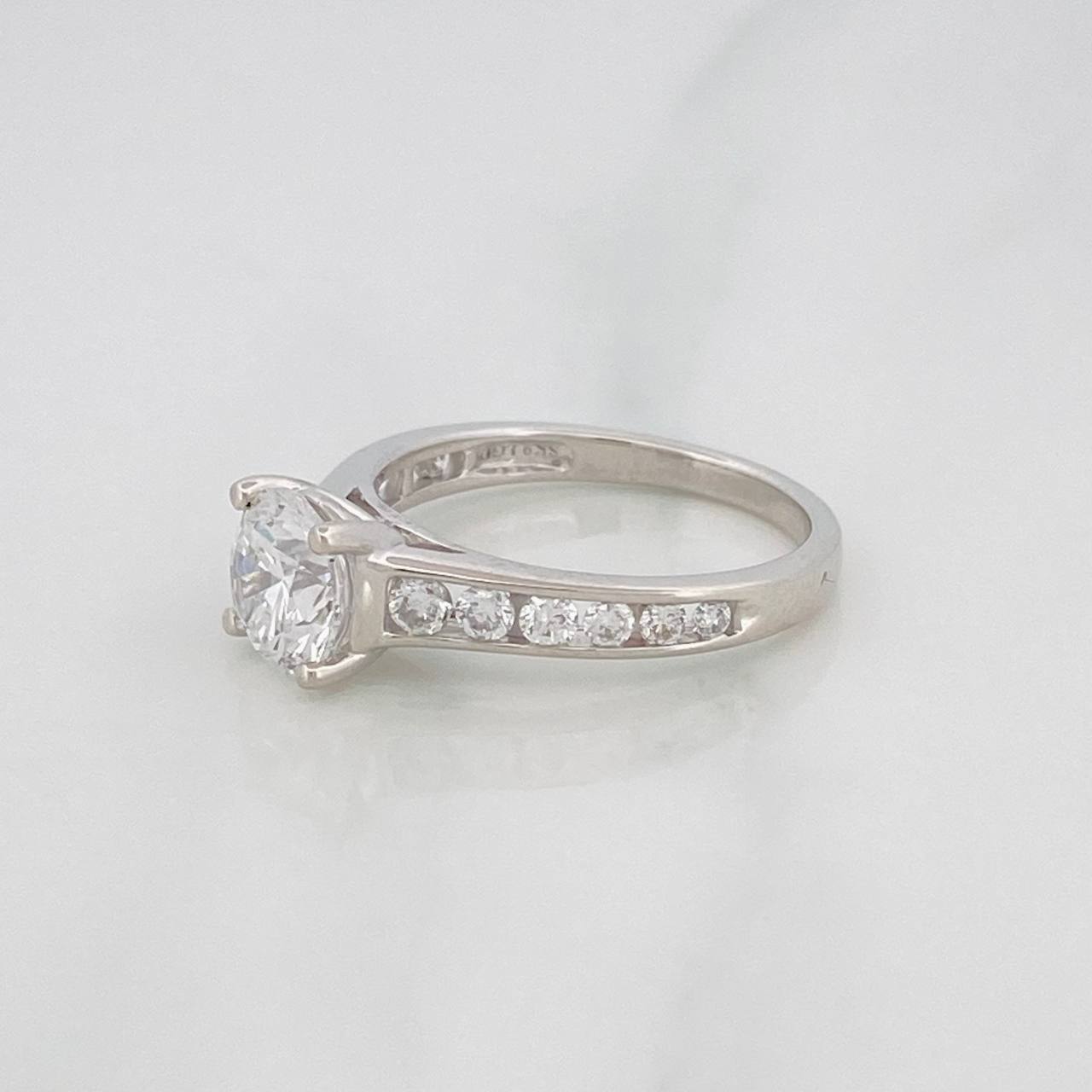 Anillo Solitario Diamantes 1.59qts 3.25g / T7 Oro Blanco 10K