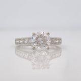 Anillo Solitario Diamantes 1.59qts 3.25g / T7 Oro Blanco 10K
