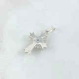 Dije Crúz De Altar 1.2gr / 2.5cm / Esmeralda 10pts Plata 925 18K (Joya) ©