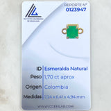 Pulsera Negra Herraje Caja Cuatro Garras 4gr / 6mm Bolas Diamantadas 12und Esmeralda 1.70 Qts Oro Amarillo 18K (Joya) *
