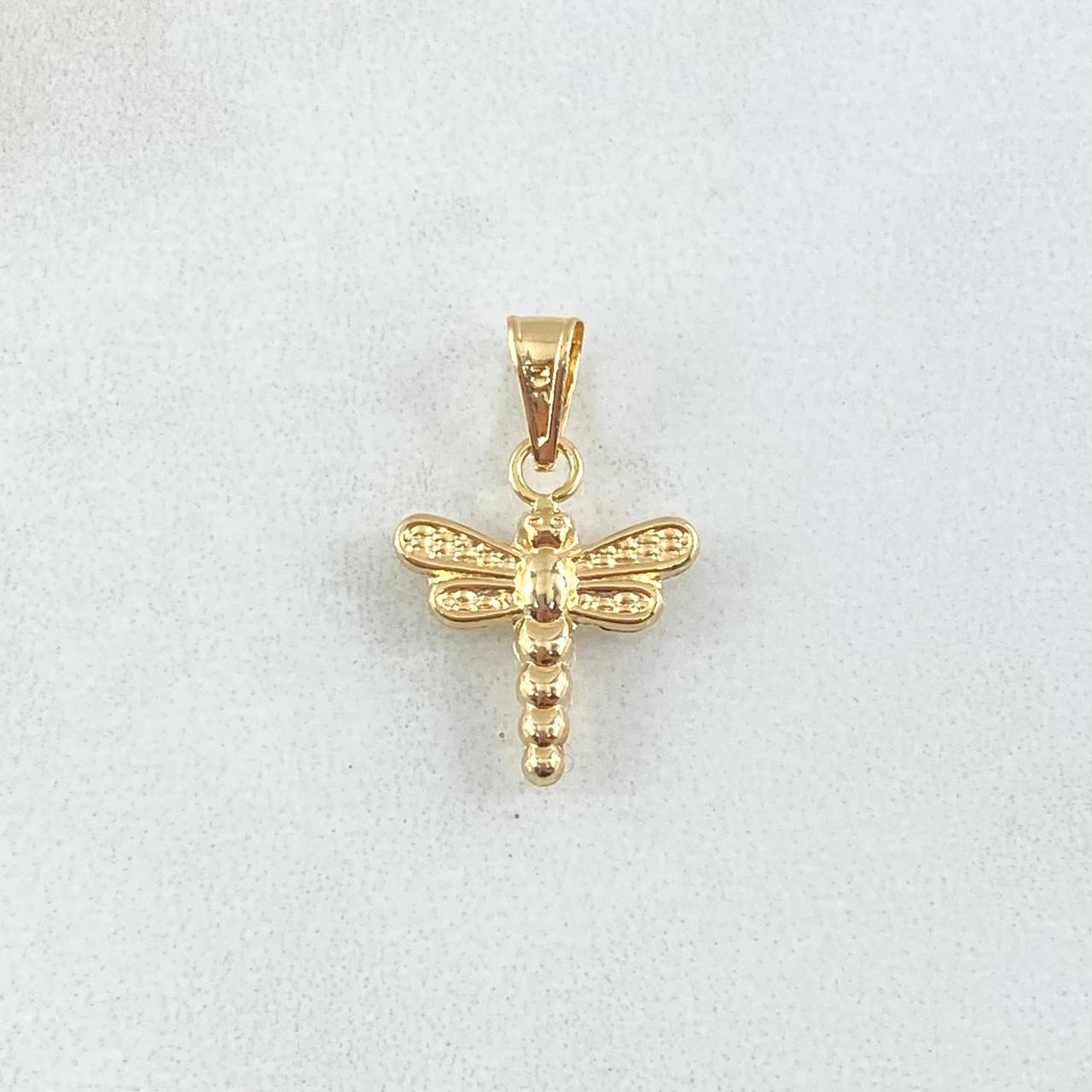Dije Libelula 0.55gr / 1.7cm / Texturizada Oro Amarillo 18K