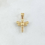 Dije Libelula 0.55gr / 2cm / Cargador Liso Oro Amarillo 18K ©