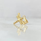 Dije Libelula 0.55gr / 2cm / Cargador Liso Oro Amarillo 18K ©