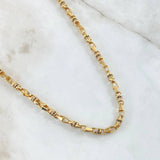 Cadena Granada  47.95gr / 65cm / Circones Blancos Negros Oro Amarillo 18K ©