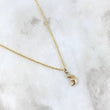 Cadena Lazo 0.95gr / 50cm + Dije Luna Troquelada 0.35gr / 1.6cm Oro Amarillo (Oferta) ©