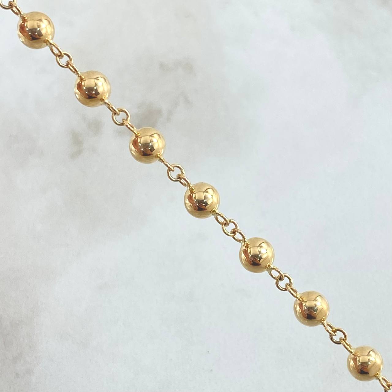 Tobillera Tipo Militar 4.65gr / 23.5cm / Oro Amarillo 18K ©