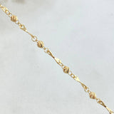 Tobillera Tipo Militar Espiraculo 2.15gr / 25cm / Oro Amarillo 18K ©