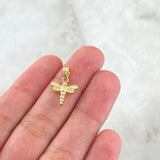Dije Libelula 0.55gr / 1.7cm / Texturizada Oro Amarillo 18K