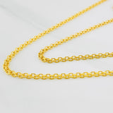 Cadena China 3g / 50cm / 2.4mm Oro Amarillo 18K