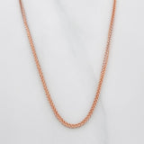Cadena Franco 3.1g / 50cm / 1.2mm Dos Oros Blanco Rosa 18K