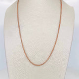 Cadena Franco 3.1g / 50cm / 1.2mm Dos Oros Blanco Rosa 18K