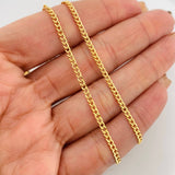 Cadena Cubana 3.75g / 60cm / 2mm Oro Amarillo 18K