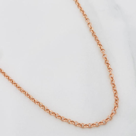 Cadena Rolo 2.4g / 60cm / 2.08mm Oro Rosa 18K