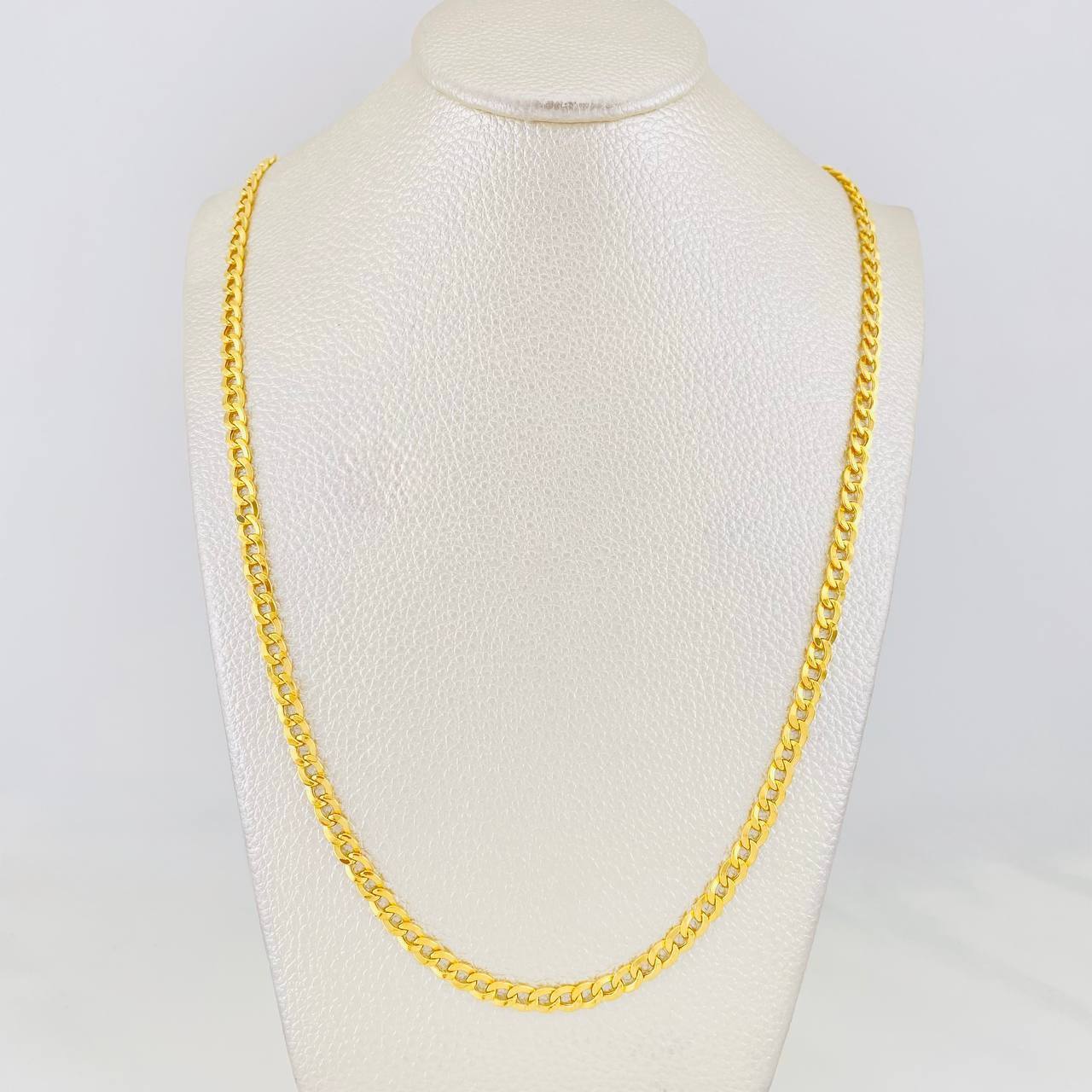 Cadena Cubana 9.85g / 60cm / 4.24mm Oro Amarillo 18K