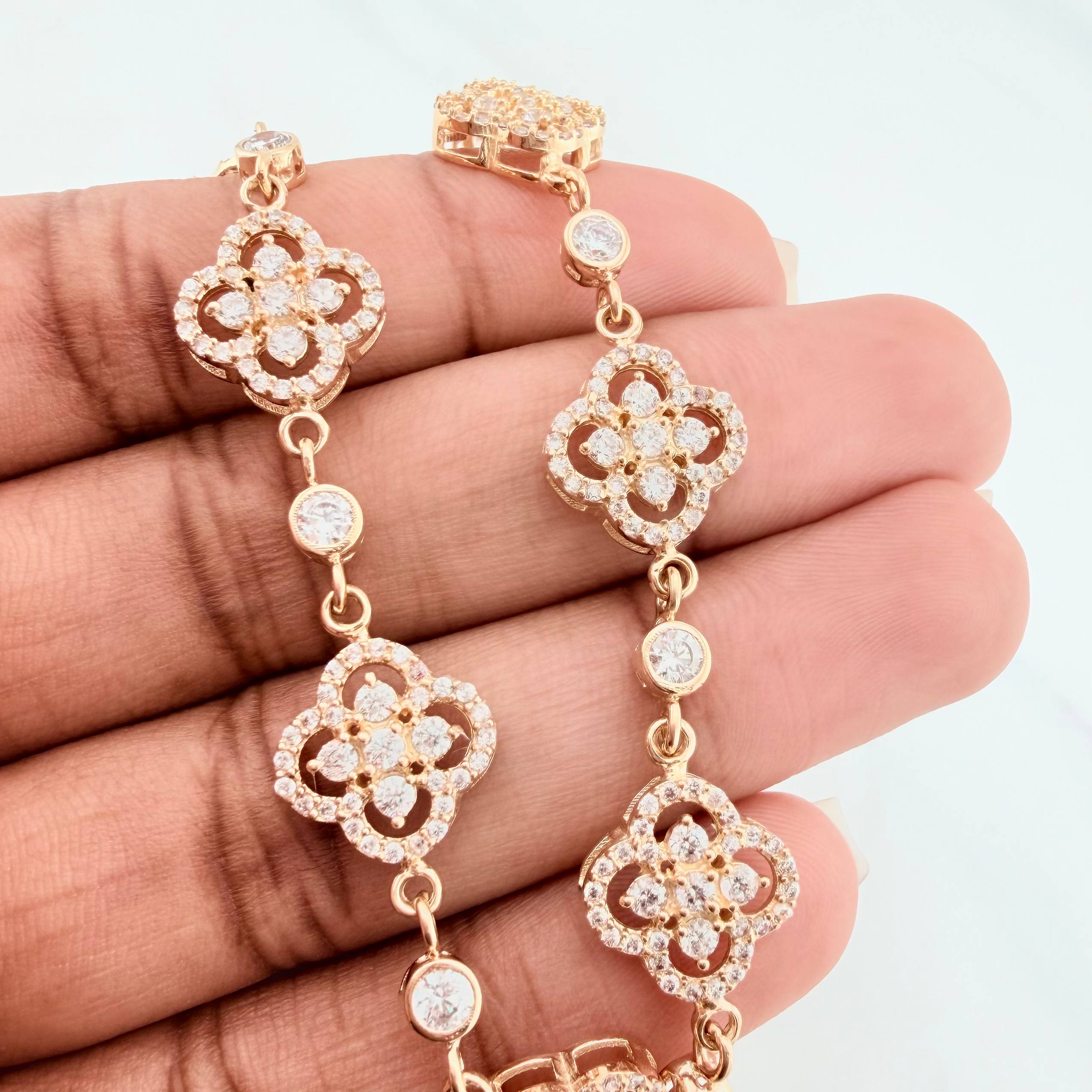 Pulso Trebol 13.3 g / 19.3 cm / 11.5 mm Oro Amarillo 18K