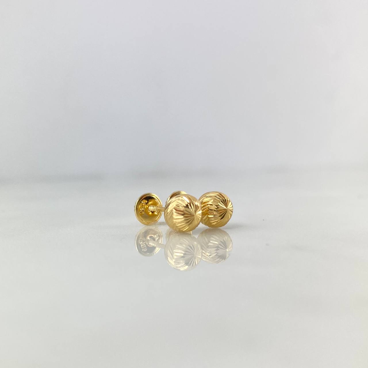 Topos Bola 7mm 0.95gr / Diamantados Oro Amarillo 18K *
