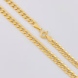 Cadena Cubana 7.3g / 60cm / 4.1mm Oro Amarillo 18K