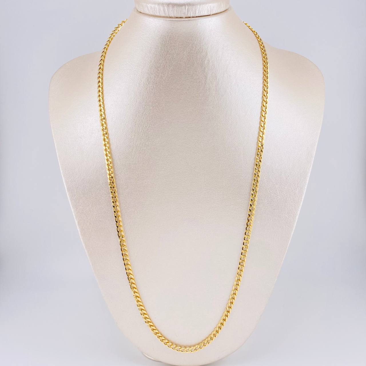 Cadena Cubana 7.3g / 60cm / 4.1mm Oro Amarillo 18K
