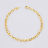 Pulso Cubano 2.7g / 19.1cm / 4mm Oro Amarillo 18K