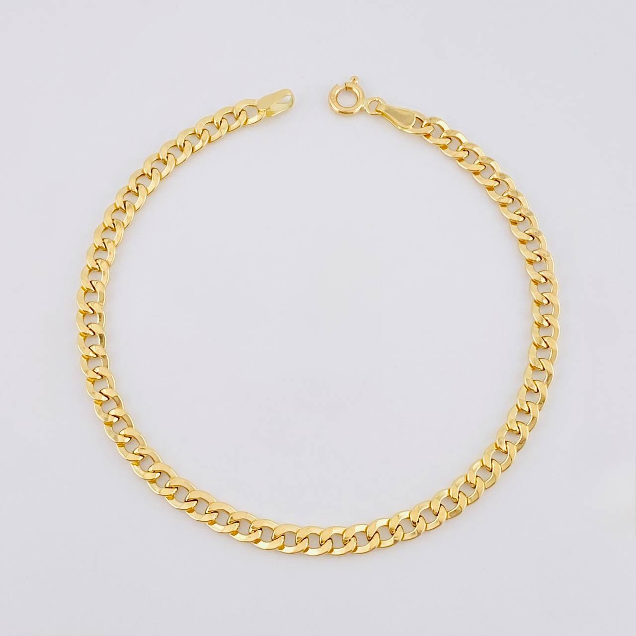 Pulso Cubano 2.55g / 19.8cm / 4mm Oro Amarillo 18K