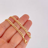 Pulso Cubano 2.7g / 19.2cm / 4mm Oro Amarillo 18K