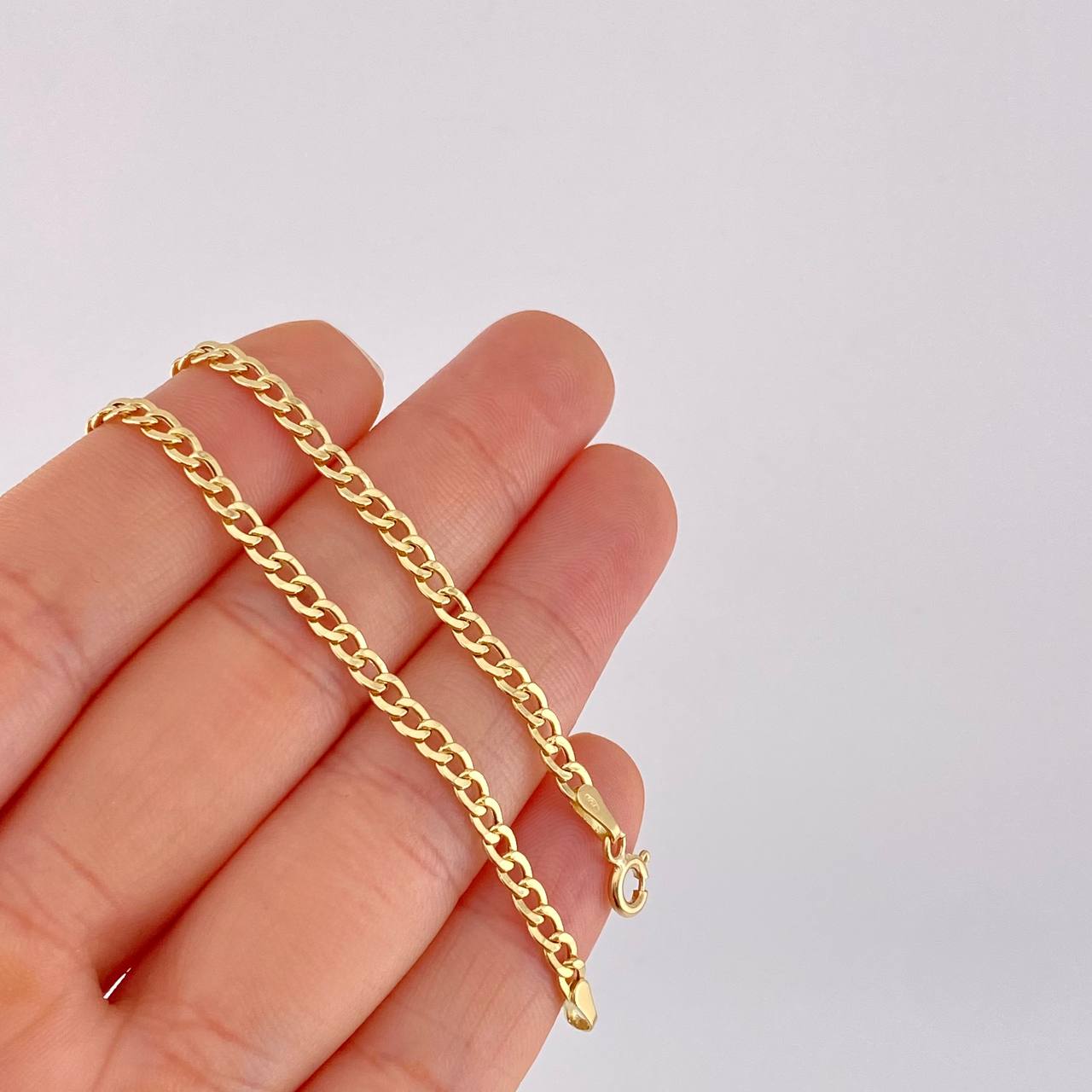 Pulso Cubano 1.6g / 18.5cm / 3.1mm Oro Amarillo 18K
