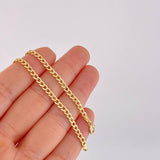 Pulso Cubano 0.9g / 19.4cm / 2.4mm Oro Amarillo 18K