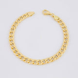 Pulso Cubano 7g / 20cm / 6.4mm Oro Amarillo 18K