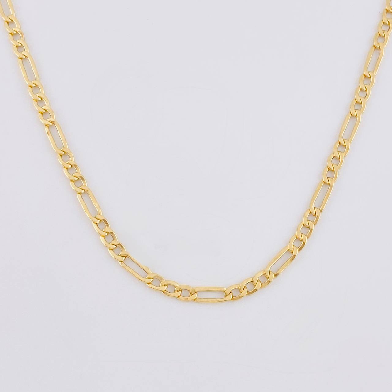 Cadena Figaro 2.1g / 60cm / 2.2mm Oro Amarillo 18K