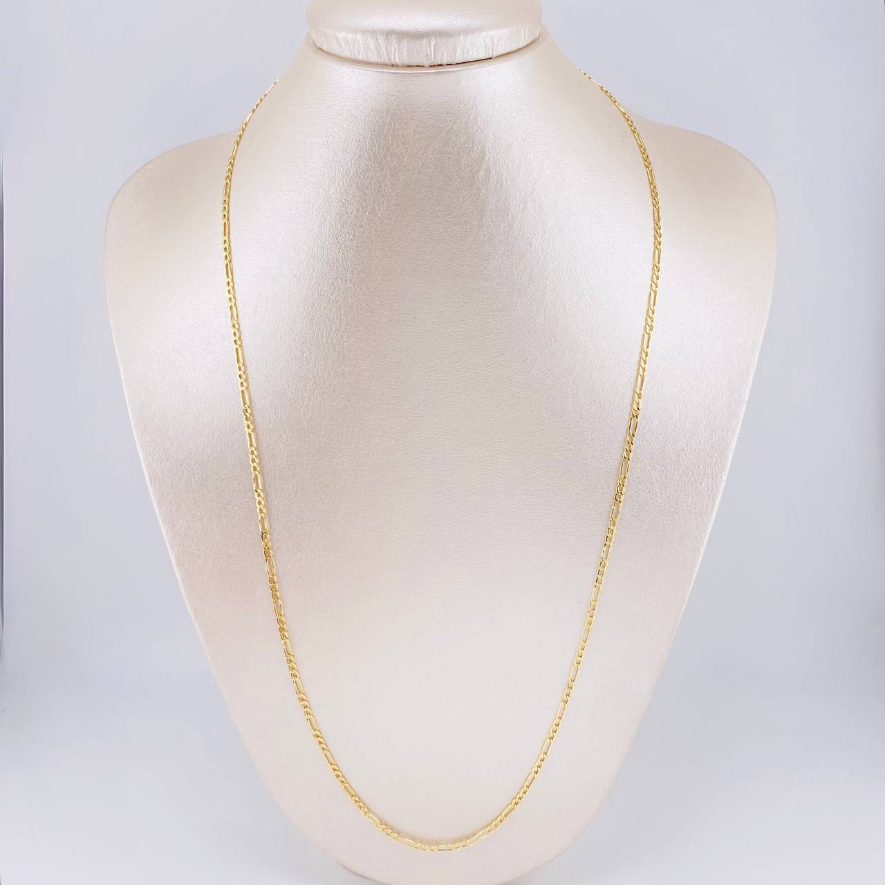 Cadena Figaro 2.1g / 60cm / 2.2mm Oro Amarillo 18K