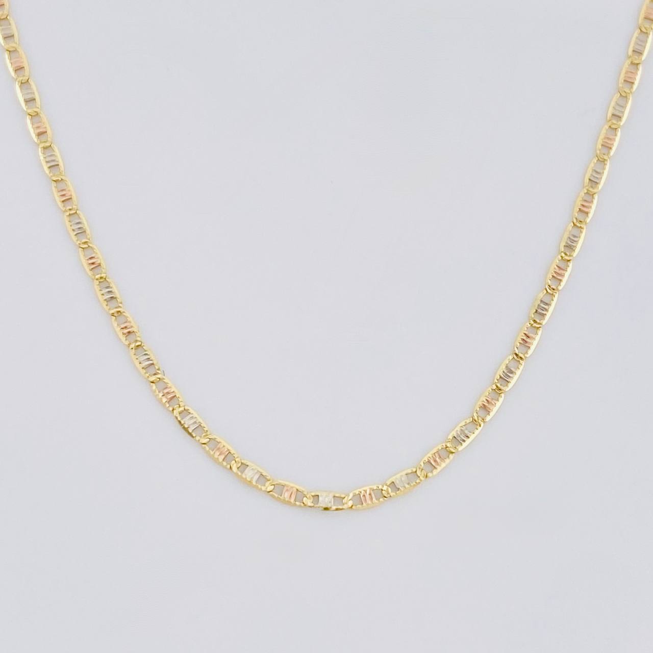 Cadena Escalera Plana 1.15g / 40cm / 1.2mm Tres Oros 18K