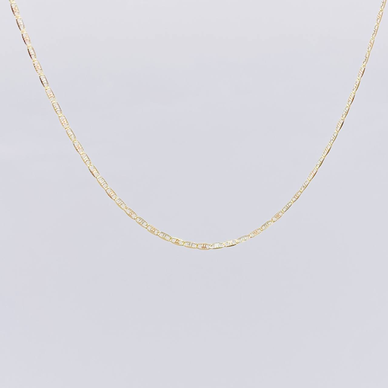 Cadena Escalera Plana 1.15g / 40cm / 1.2mm Tres Oros 18K