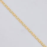 Cadena Escalera Plana 1.15g / 40cm / 1.2mm Tres Oros 18K