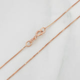 Set Cadena Veneciana + Dije Trebol / 2.3g / 45cm Oro Rosa 18K