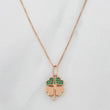 Set Cadena Veneciana + Dije Trebol / 2.3g / 45cm Oro Rosa 18K