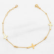 Pulso Modulable Aro Seguido Cruces 1.35g / 17.5cm - 19.8cm / 0.8mm Oro Amarillo 18K