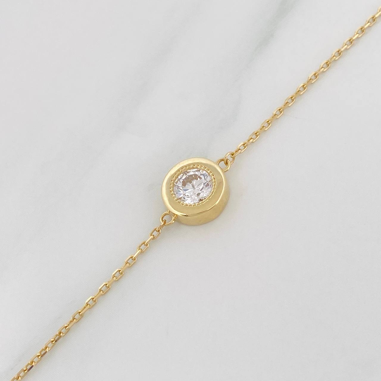 Pulso Modulable Aro Seguido Halo 2g / 17cm - 20cm / 1mm Oro Amarillo 18K